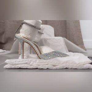 Jimmy Choo Ivory Crystal Embellished Shoes